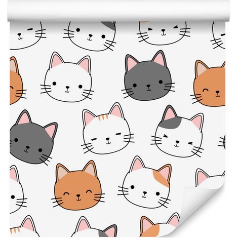 Papier peint chatons pour salon et chambre 50x1000 cm (1/5)