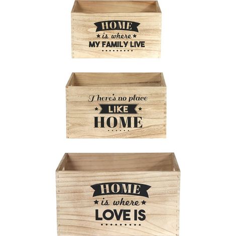HOME - Lot de 3 Cagettes Gigognes Naturelles (1/5)