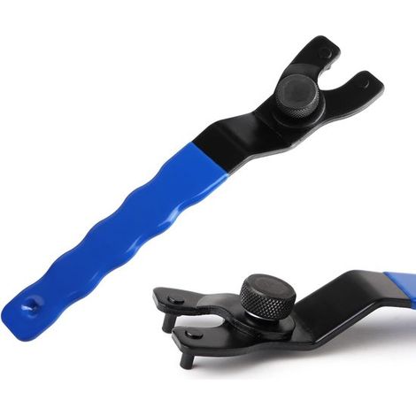 Llave de pasador ajustable - Llave para amoladora - Cambio de disco - Ajuste universal - Azul (1/5)