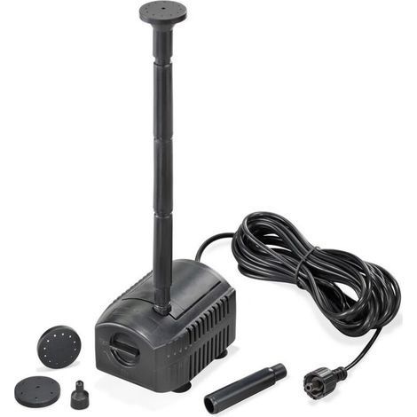 Esotec Pompe solaire 6 à 9 Volts Débit 250 litres par heure Protection IP68 Câble de 5 mètres Adaptée pour petits bassins de jardin modèle 101990