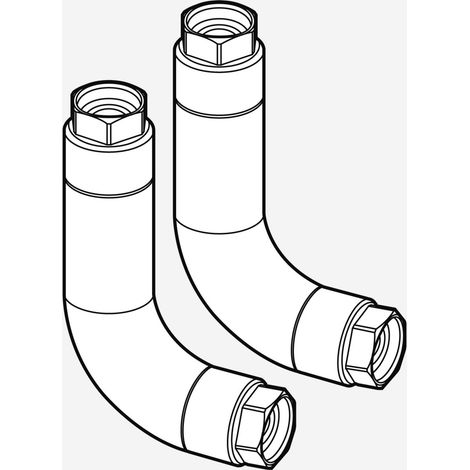 Anschluss-Set für WWP L9, 12, 18 AD(R) bestehend aus 2 vorgebogenen und - 50900102592 von Weishaupt