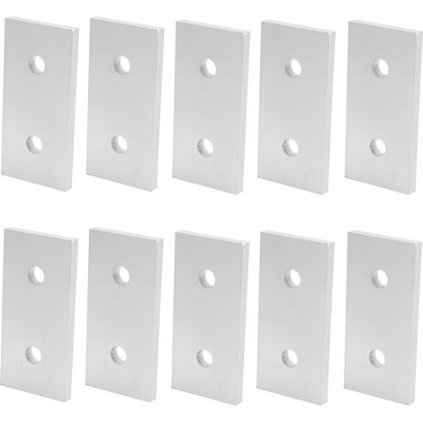 10-teiliges Aluminium-Verbindungsplatten-Set, Flachverbinder, Werkzeug zur vertikalen Verstärkung, 4040, 2 Löcher (1/5)