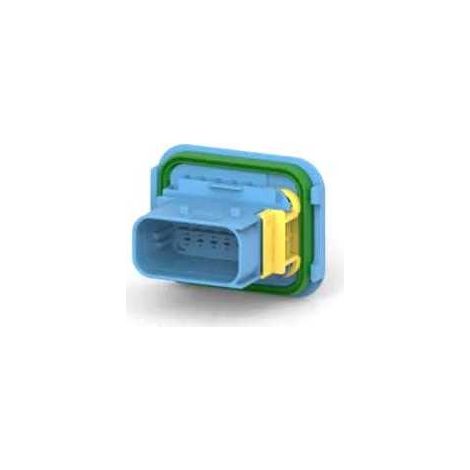 Connettore Heavy Duty Sealed 1.6X2.8 porta maschio 12vie blu