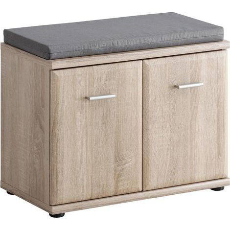 Meuble de Rangement avec Coussin "Armario" 60cm Chêne (1/2)