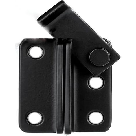 Pestillo abatible para puerta, pestillo deslizante de acero inoxidable para puertas interiores, baños, Apertura izquierda, Negro, 62 x 50 mm (1/5)