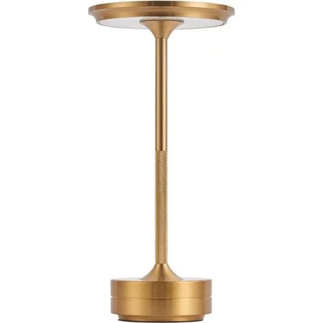 UlisemLampe de table sans fil rechargeable à piles, batterie 2600 mAh, 3 modes de couleur, gradation continue avec toucher, lampe de bureau/lit/chambre d'enfant moderne (or) (1/4)