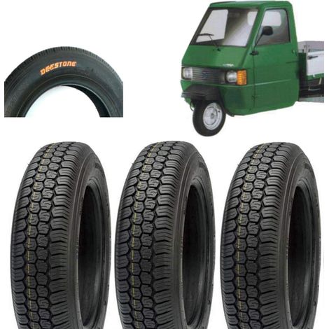 3 Pneumatici 125-12C 4PR 62J TUBELESS TL per Ape P I A G G I O E Vecchia F I A T 500 Epoca Ruote GOMME COPERTONI