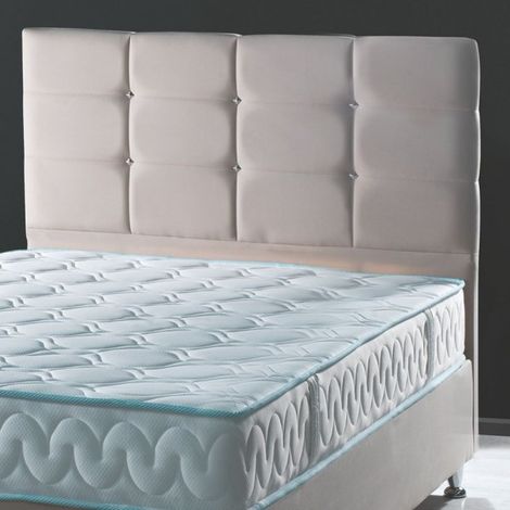 Testiera letto Nova 120x8x110H cm. in ecopelle tortora