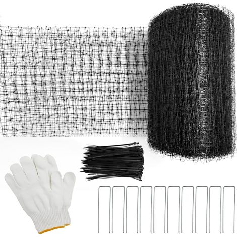 Anti-bird netting for garden protection, temporary reusable fence for anti-bird protection, flexible plastic lattice netting, crop fencing. (7'x20') (1/5)