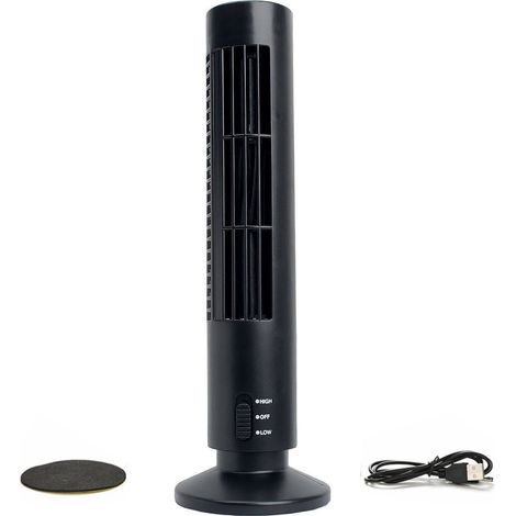 Ventilateur miniature USB sans pales en forme de tour, petit ventilateur de bureau USB sur pied-AquaForge (1/3)