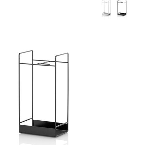 Portaombrelli in metallo opaco design moderno Masu - Nero