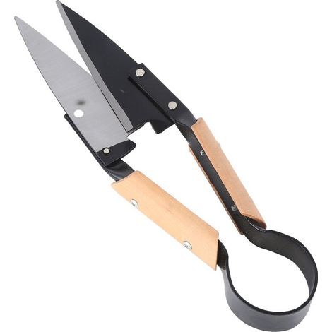 Ciseaux Cisaille Topiaire Tradition - Avec Etui - 33 cm - Sécateur de Jardin en Acier Inox et Manche revêtement Bois - Idéal pour tailler vos Fleurs, Buis, Bonsaï, Haies, Herbe (1/5)