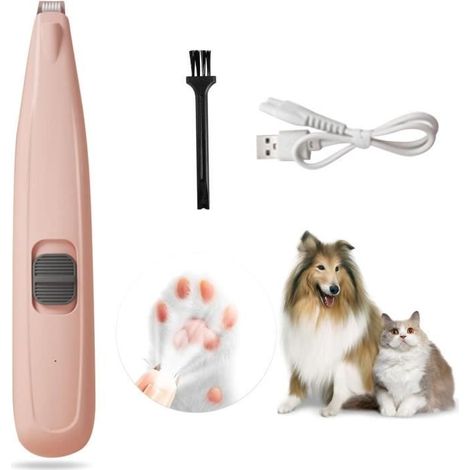 Tondeuse Chien Professionnelle, Tondeuse Rechargeable par USB,40 dB à Faible Bruit,Tondeuse Électrique avec LED,pour pattes, yeux (1/4)