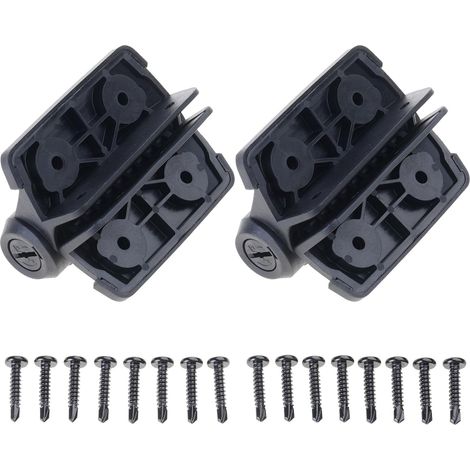 Lot de 2 charnières de portail résistantes aux intempéries, fermeture automatique, charnières à ressort réglables robustes avec capuchons, faciles à installer, charnières à ressort étroites (1/5)