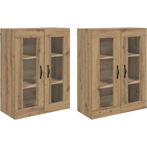 Maison Exclusive - Armadi da Parete 2 pcs Rovere artigianale 69,5 x 34 x 90 cm