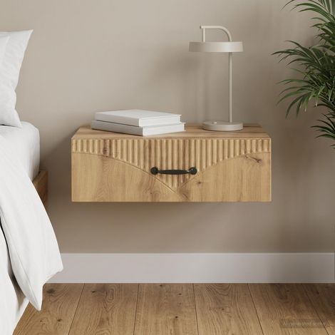 vidaXL Table d'appoint murale 59 x 34,5 x 17 cm Bois d'ingénierie (1/5)