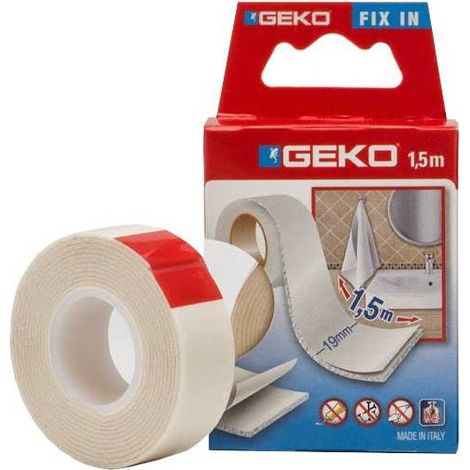 NASTRO BIADESIVO GEKO MM.19X1,5M.. Prezzo per 1 pezzo.
