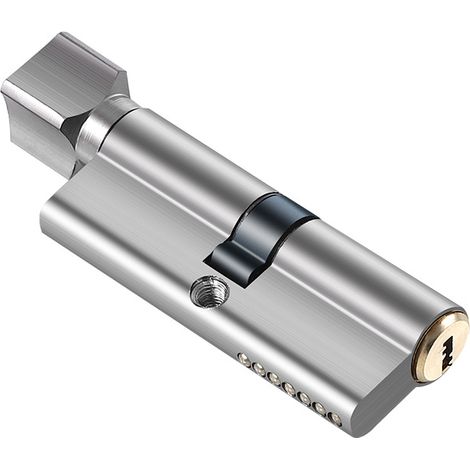 Cerradura de cilindro de puerta descentrada de 70 mm, 3 botones, antirrobo, de latón AB, para seguridad del hogar, interior, dormitorio, 1 unidad