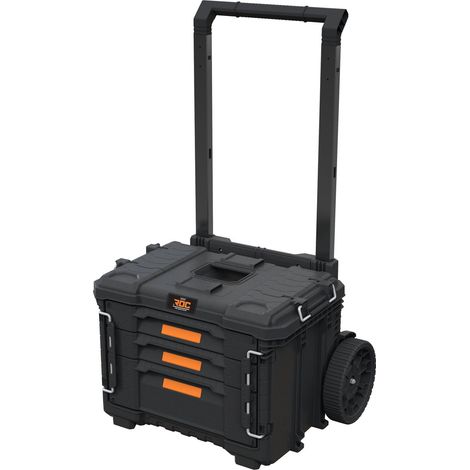 Keter Pro Gear XL Werkzeugwagen mit Rädern - 3 Schubladen - 64x47x79 cm - Schwarz (1/4)