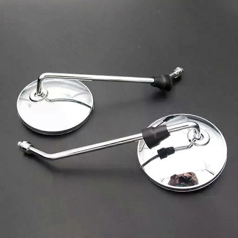 Universal-Motorradspiegel, 8 mm rund, Rückspiegel, Seitenspiegel für Lenker, passend für Mountainbike, Dirtbike, ATV (JXLGV) (1/5)