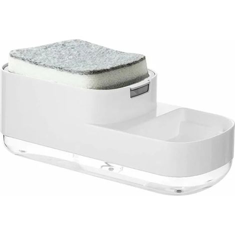 Distributeur de savon à vaisselle, distributeur de savon pour évier de cuisine, distributeur de liquide vaisselle 2 en 1 avec port (1/4)