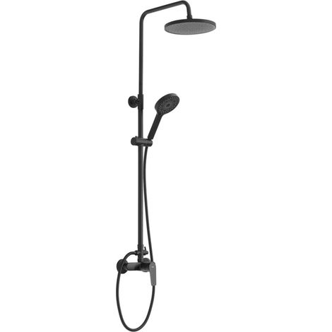 Aqualine Lotta - Set doccia con miscelatore, 4 getti, nero LT690B (1/5)