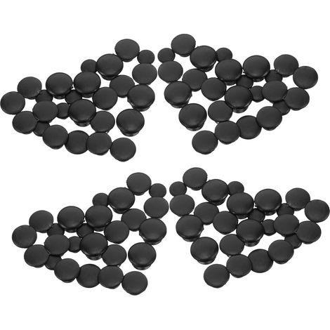 Luxshiny Bouchons ronds en plastique noir de 5/6/8/10 mm (1/5)
