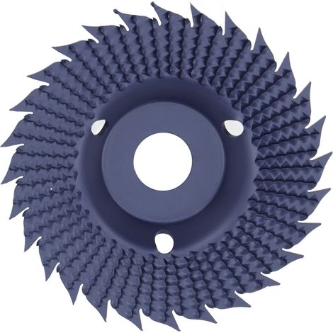 Disque abrasif bois, ponçage et façonnage, meule à lamelles conique, plateau déporté pour meuleuse d'angle (bleu) (1/5)