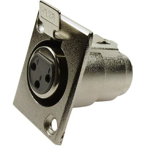 XLR embase femelle, contacts droits Cliff FC6100 Nombre de pôles: 3 argent 1 pc(s) W90812 (1/4)