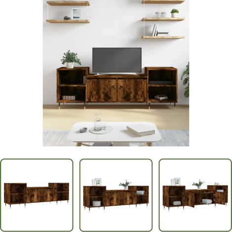 TV-Schrank Räuchereiche - TV-Schrank Räuchereiche 160x35x55 cm Holzwerkstoff (1/5)
