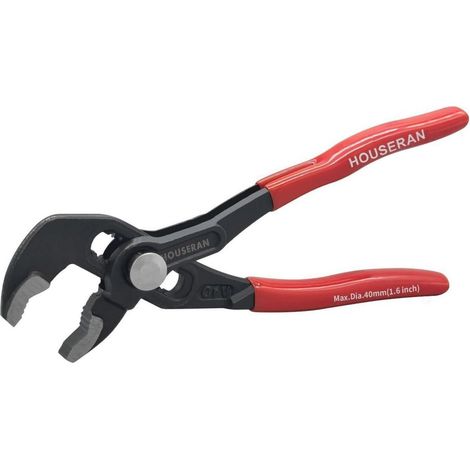 Pince multiprise 186mm Chrome Vanadium, poignées rouges, réglage rapide (1/5)