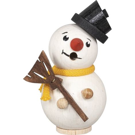 Mini-Räucherfigur Deko Holz Schneemann 8 cm Räucherfigur