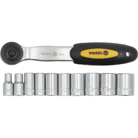 Llaves y dados Vorel 58600 11 piezas acero cromo vanadio