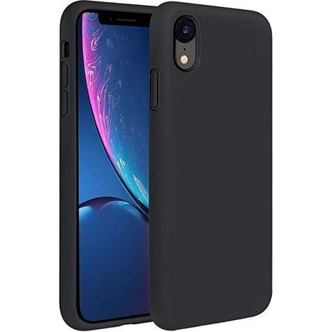 Coque iPhone XR 6.1" ,Etui Silicone Flexible de la Haute Qualité Ultra Mince,Protection de la Caméra-noir (1/4)