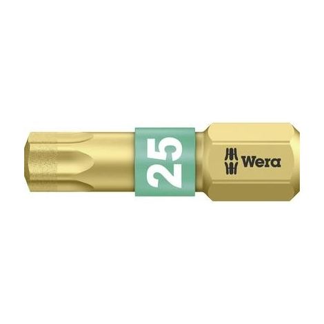 Wera 867/1 BDC TX25X25 05 066106 001 Inserto Torx T 25 Acciaio per utensili legato, rivestimento di diamante D 6.3 1 pz