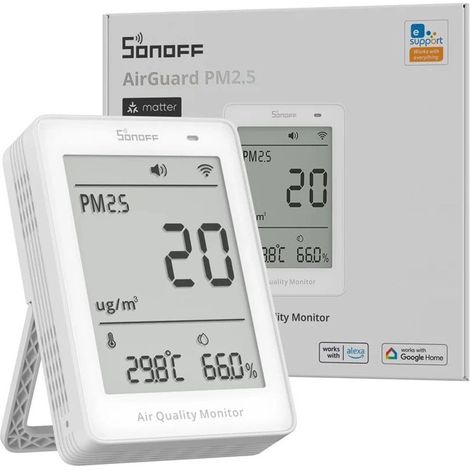 Sonoff AirGuard PM2.5/PM10 SAWF-07P Monitor di Qualità dell'aria Matter Smart Wi-Fi (1/5)