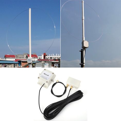 Antenne de réception active en forme de boucle, boîtier étanche à la pluie, modulaire pour une utilisation extérieure en communication (1/5)