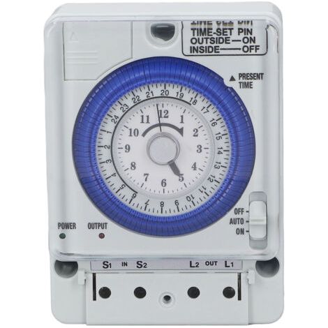 Interrupteur mécanique de contrôle du temps type d'horloge ignifuge PC Shell time switch cuisine 100‑240vac (1/5)