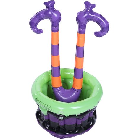 Glacière gonflable 69x48x42cm en forme de jambe de sorcière, seau à glace gonflable en PVC pour boissons, idéale pour les fêtes et festivals. (1/5)