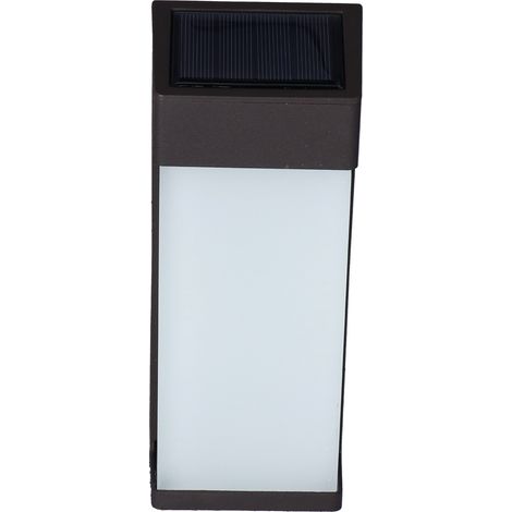 Applique murale solaire LED en verre, étanche, antirouille et économe en énergie pour l'éclairage extérieur (1/4)