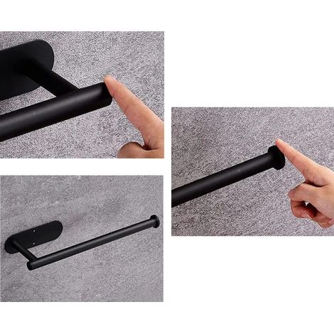 Porte-rouleau de papier essuie-tout de cuisine, sans perçage requis, étagère murale/sur pied en acier inoxydable 304, porte-rouleau de papier, porte-papier toilette, fond ovale, porte-rouleau de papie (1/5)