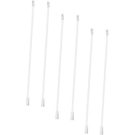 6pièces Tige De Store Vénitien avec Poignée Crochets Barre De Tirage Transparent Accessoires Pratiques pour Rideaux (1/5)