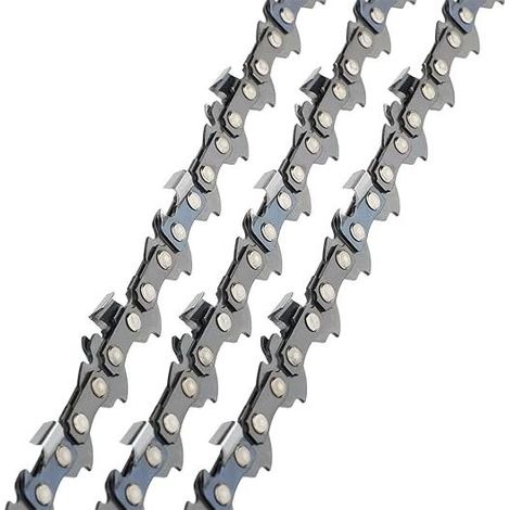 Chaine tronconneuse 3 x MS170 Chaîne de tronçonneuse 35 cm 3/8"LP 50 Maillons d\'Entraînement 1.1 mm, Faible Rebond compatible avec Stihl 3610 000 0050 accessoire pour tronçonneuse (1/5)