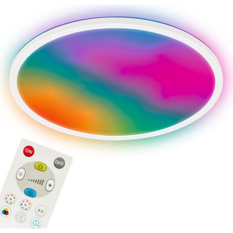 Briloner LED Panel Dimmbar Ø42x3 cm 22W 3000lm CCTIC RGBIC Farbwechsel Fernbedienung Weiß - LED Deckenlampe Wohnzimmer Schlafzimmer (1/5)