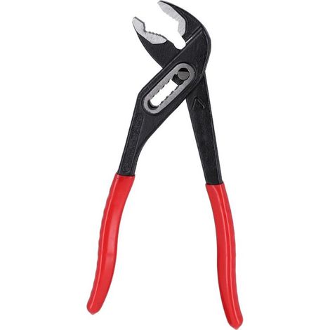 Alicate de pico de loro con 7 posiciones de apertura 25cm fabricado en acero al cromo vanadio con mango ergonómico de PVC