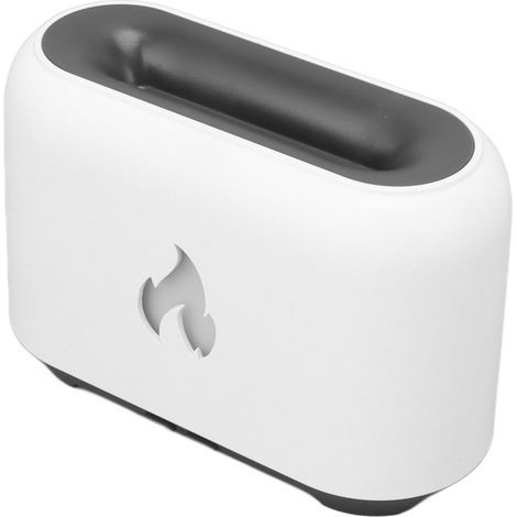 Diffuseur de flamme USB creux, humidificateur d'arômes ultra silencieux 5V, lampe à flamme colorée, humidificateur à brume froide, blanc YX 1808 (1/5)