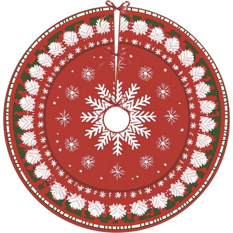 Jupe Arbre De Noël - Polyester À Poil Court Imprimé Haute Définition - Pour Arbre Intérieur - Diamètre 60 Cm - 1 Pièce (1/5)