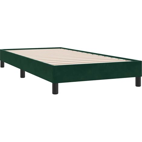 Maison Exclusive - Bettgestell ohne Matratze Dunkelgrün 80x220 cm