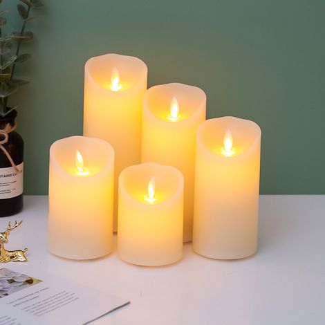 Veilleuse électronique à bascule avec télécommande de chargement, bougie LED à paraffine, fausse bougie, accessoire de scénario pour anniversaire ou mariage (1/3)