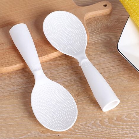 Cucchiai per riso in plastica, cucchiai per riso antiaderenti, cucchiai per riso da cucina, cucchiai per riso per uso domestico, cucchiai per riso verticali adatti a cucine e ristoranti. (1/3)